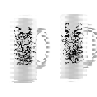 Girls Flowers Pet Floral Hairless Sphynx Cat Lover Coffee Mug - Thegiftio