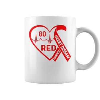 Go Red February American Heart Health Month Awareness Coffee Mug | Mazezy