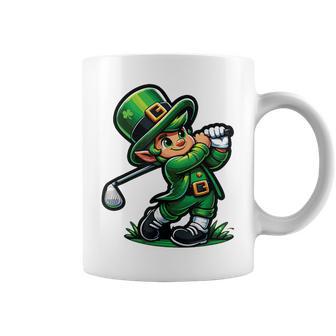 Golf St Patrick's Day Irish Leprechaun Golfer Golfing Coffee Mug - Thegiftio