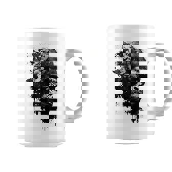 Gorilla Flowers モンキーアニマルプリントアート ゴリラ コーヒーマグ - Kawaiitshirt