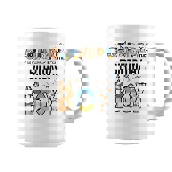 Grandpa Of The Birthday Boy Party Blue Dog Lover Matching Coffee Mug | Seseable FR