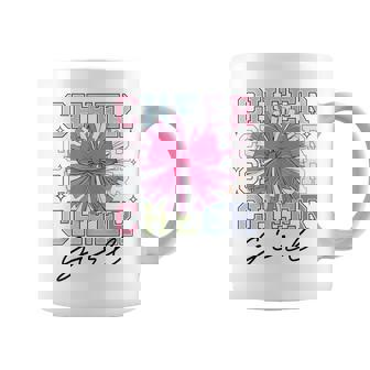 Groovy Cheer Girl Coquette Bow Girls Cheerleading Coffee Mug - Monsterry