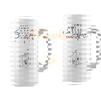 Growing A Little Pumpkin Pregnancy Reveal Halloween Coffee Mug - Thegiftio