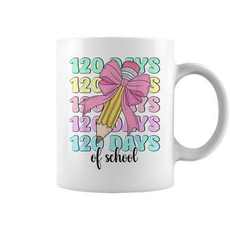 Happy 120 Days Of School Bow Pencil Coffee Mug - Thegiftio UK