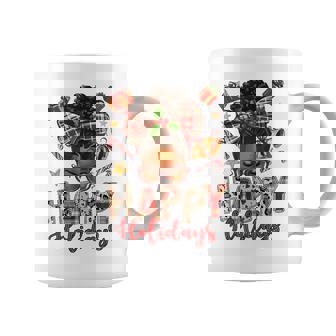 Happy Holidays Christmas African American Melanin Women Coffee Mug | Mazezy