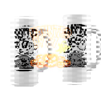 Haunted By 67 – Ghost And Pumpkin Halloween Costume Coffee Mug | Mazezy