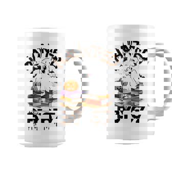 Haunted By 67 Boo Ghost Pumpkin Halloween Teacher Coffee Mug - Monsterry