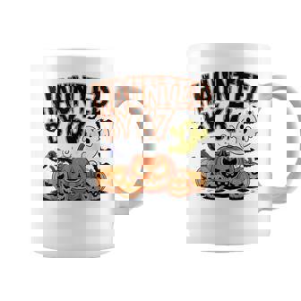 Haunted By 67 Ghost And Pumpkin Halloween Coffee Mug - Thegiftio