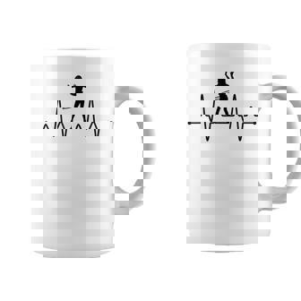 Hula Hoop Heartbeat Ekg Hooping Fitness Hoop Dancing Sport Coffee Mug | Mazezy