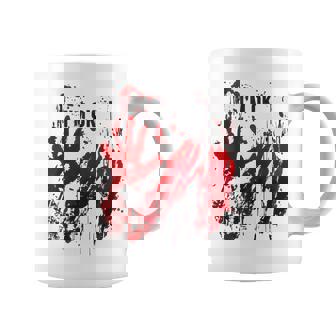 I'm Ok シャツ 血まみれ シャツ 手 血のはね 血 ステンド コーヒーマグ - Kawaiitshirt