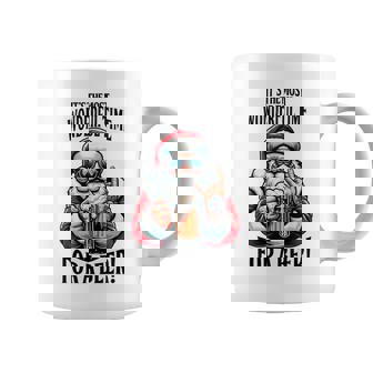 It's The Most Wonderful Time For A Beer Cool Santa Christmas Coffee Mug - Monsterry