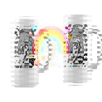 J'ai Déjà 2 Ans Anniversaire Arc-En-Ciel Pour Fille Tasse - Cadeauxyz