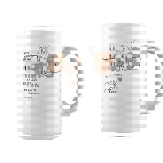 Jesus Cats And Coffee Minimalist Graphic Coffee Mug - Thegiftio