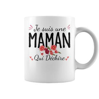 Jeuis Une Maman Qui Déchire Avec Fleurs Tasse - Cadeauxyz