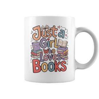 Just A Girl Who Loves Books Bookish Readers Book Lover Girls Coffee Mug - Thegiftio UK