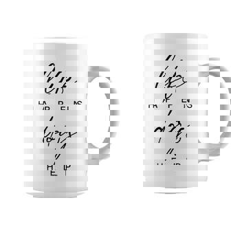 Life Happens Dogs Help Pet Animal Lovers Dog Owners Coffee Mug - Monsterry