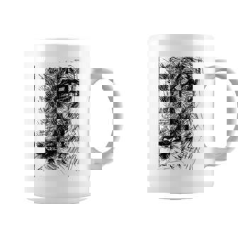 Lioness Face Graphic Leaders Of African Pride Lions Womens Coffee Mug - Monsterry