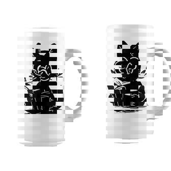 Lire Livre Chat Amoureux De Café Lecture Chat Tasse - Cadeauxyz