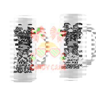 Little Miss Candy Cane Women Messy Bun Christmas Coffee Mug | Seseable UK