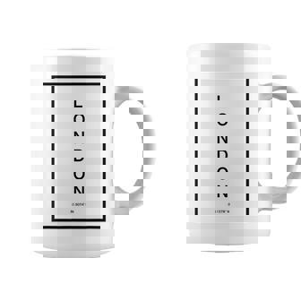 London Coordinates Minimalist Modern Typography Coffee Mug | Mazezy