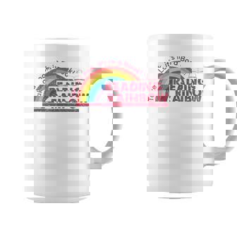 Take A Look A Book Vintage Reading Librarian Rainbow Coffee Mug - Thegiftio
