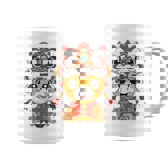 Lunar New Year 2026 Kawaii Chinese Zodiac Horse Lion Dance Coffee Mug | Seseable CA