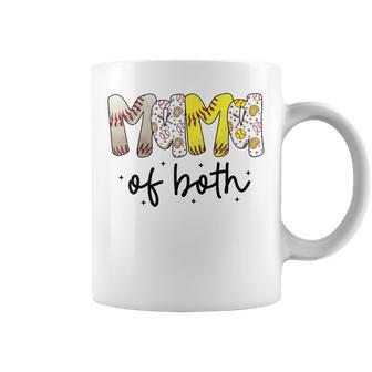 Mama Of Both Baseball Softball Mom Mother's Day Coffee Mug - Thegiftio UK