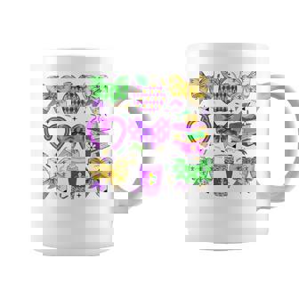 Mardi Gras Teacher Coquette Bow Pencil Apple Book Girl Coffee Mug - Thegiftio