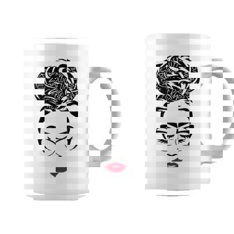 Messy Bun Queen Melanin Black African Black History Coffee Mug | Mazezy