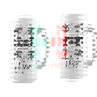 Mexico Hispanic Heritage Month Bow Mexican Flag Girls Women Coffee Mug | Mazezy