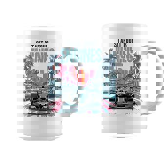 Miami Pit Crew Costume Car Racing Tshirt Retro Auto Car Race Coffee Mug | Mazezy