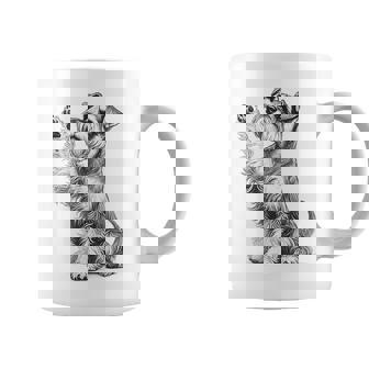 Mini Miniature Schnauzer Dog Raising Paw Love Idea Coffee Mug | Mazezy