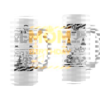 Mom Of Birthday Boy Excavator Construction Bday Party Women Coffee Mug | Seseable CA