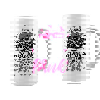 Monster Truck Cool Boys Wear Pink Breast Cancer Awareness Coffee Mug | Mazezy