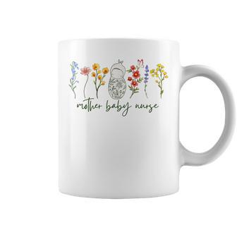 Mother Baby Nurse Wildflower Postpartum Nurse Grad Maternity Coffee Mug - Thegiftio UK