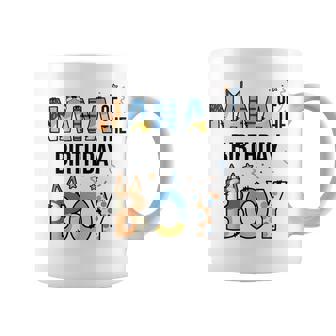 Nana Of The Birthday Boy Party Blue Dog Lover Matching Coffee Mug - Monsterry