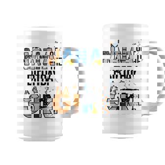 Nana Of The Birthday Girl Party Blue Dog Lover Matching Coffee Mug - Seseable