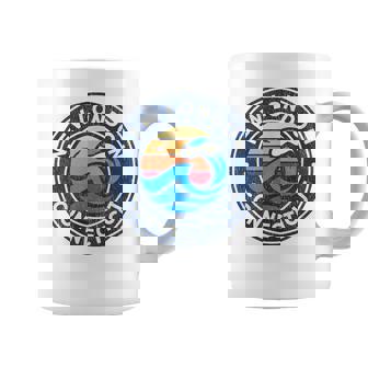 New London Connecticut CT Vintage Nautical Waves Coffee Mug | Mazezy