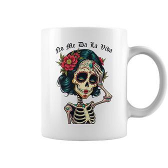 No Me Da Laida Calavera Divertido Esqueleto Divertida Taza de café - Regaloses