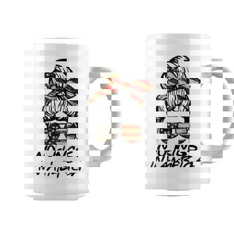 No Kings In America Messy Bun Usa Flag No Kings Coffee Mug | Mazezy