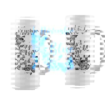 In November We Wear Butterflies Blue Diabetes Awareness Coffee Mug | Mazezy