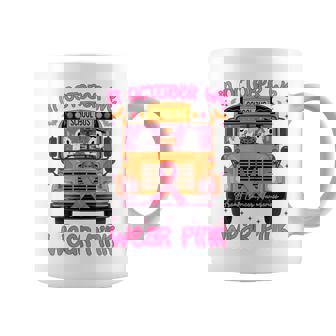 In October We Wear Pink School Bus Driver Breast Cancer Coffee Mug | Mazezy