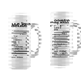 Paper Plates Nutrition Facts Thanksgiving Christmas Coffee Mug | Mazezy