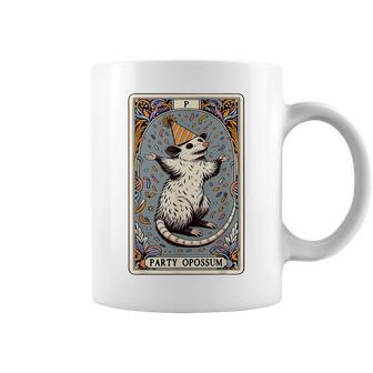 Party Opossum Tarot Card Opossum Small Grey Coffee Mug - Thegiftio UK