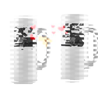 Patterdale Terrier Perro Con Peluche Y Muchos Corazones Taza de café - Regaloses