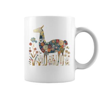 Peru Souvenir Llama Alpaca Flowers Peruvian Souvenir Coffee Mug - Thegiftio