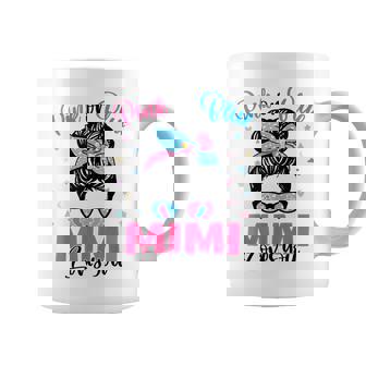 Pink Or Blue Mimi Loves You Gender Reveal Messy Bun Coffee Mug - Monsterry