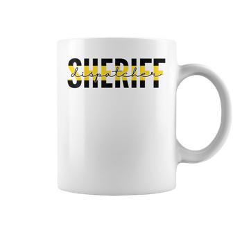 Proud Sheriff Dispatcher Thin Gold Line 911 Dispatch Coffee Mug - Thegiftio UK