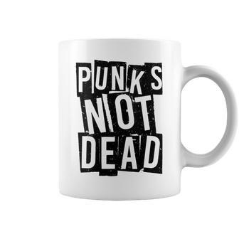 Punks Not Dead -Intage Grunge Punk Is Not Dead Rock Tasse - Cadeauxyz