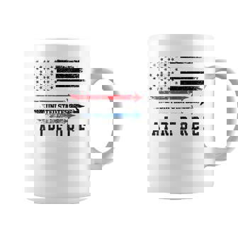 Red White Blue Air Force Flyover Proud American Independence Coffee Mug - Monsterry